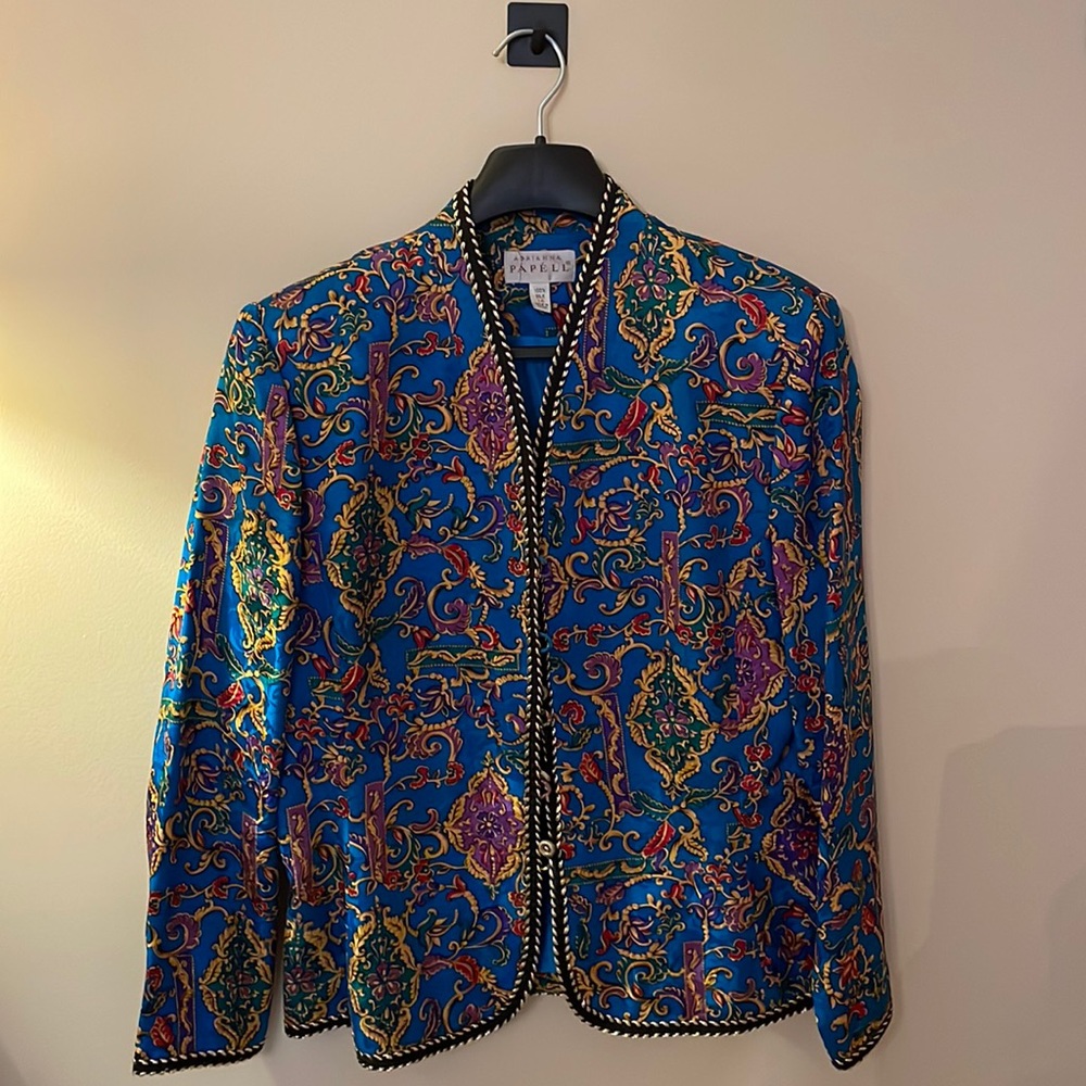 Adrianna Papell Vintage 100% silk Size 14